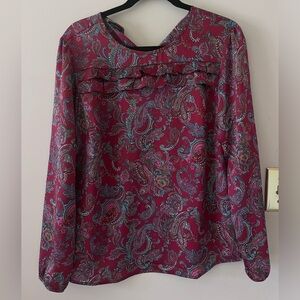 Talbots Ruffle-Yoke Blouse